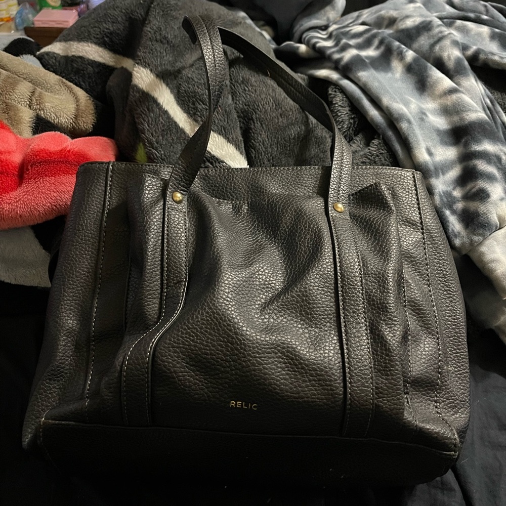 Black shoulder bag by relic